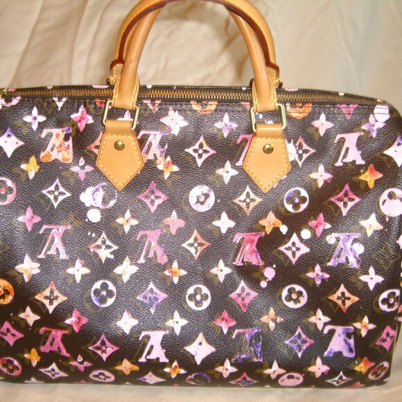 Louis Vuitton Speedy 35 Limited Edition Watercolor brown Richard Prince S/S 2008 - Picture 2 of 13